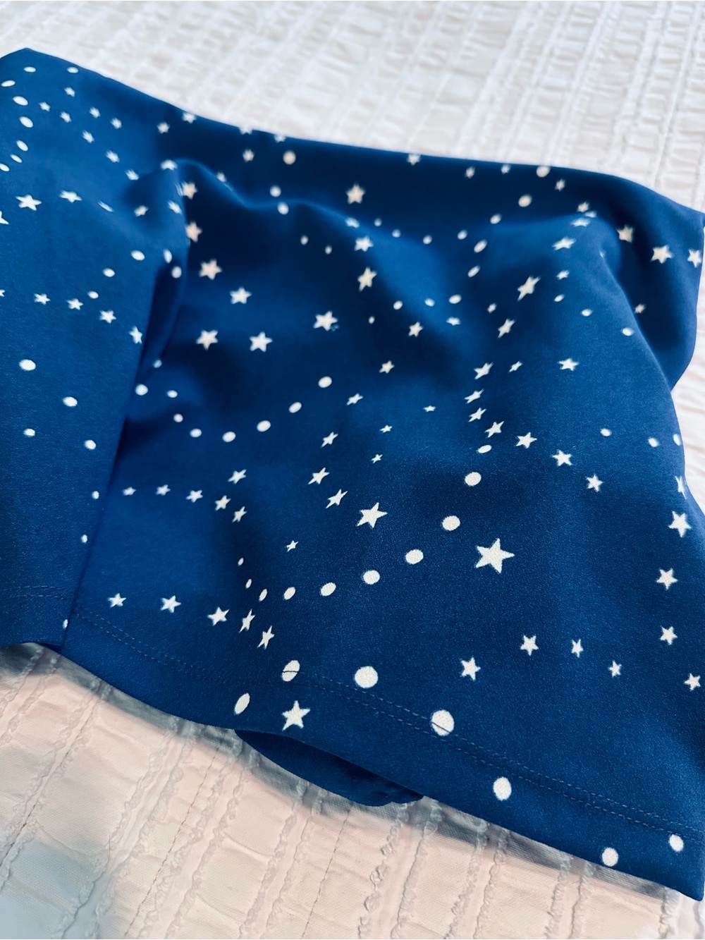 Ann Taylor Factory Starprint Square Neck Puff Sleeve Blouse - Picture 7 of 7